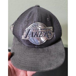 Rare New Era Youth Los Angeles Lakers Chrome Reflective Suede Cap Snapback hat